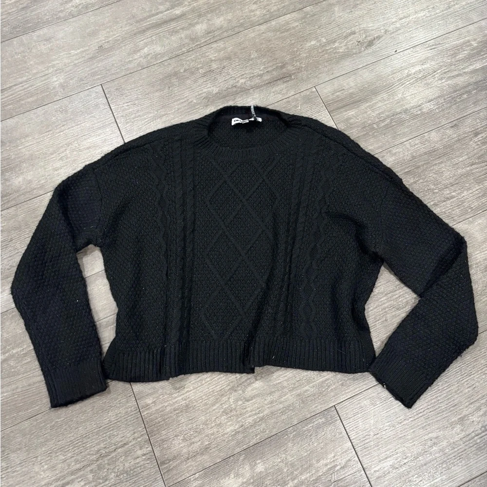 DKNY Black Cable Knit Women's Sweater